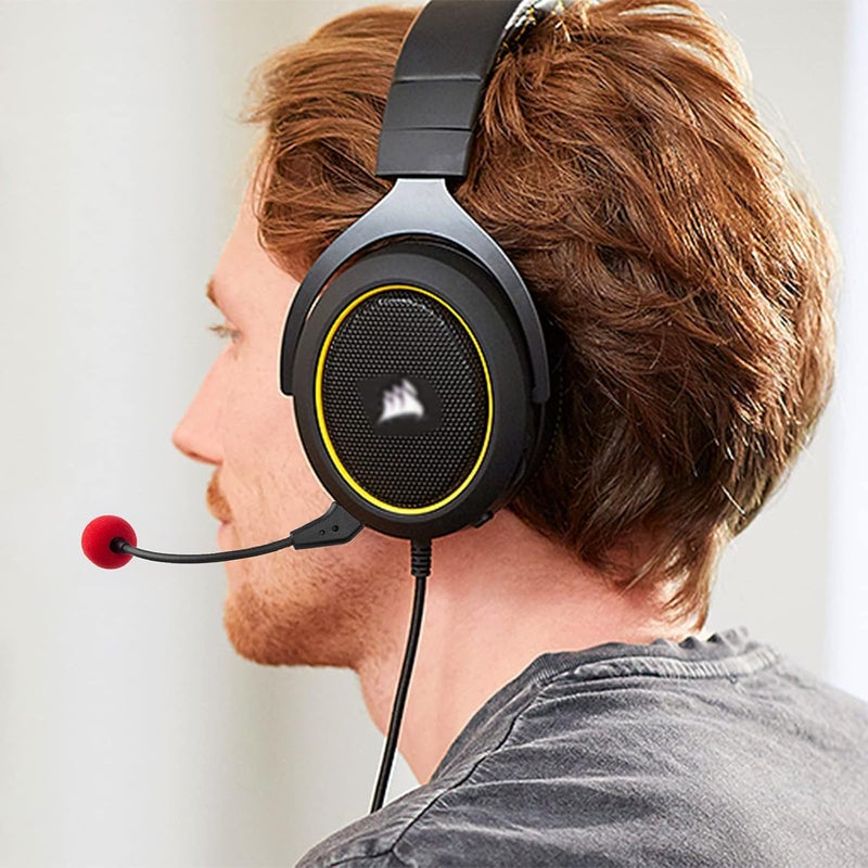weishan HS60 Pro Mic Replacement for Corsair HS50, HS60, HS70 Gaming Headset Detachable Microphone Gaming Headset on PS5, PS4, PC, Xbox, Noise Cancelling 3.5mm Black - Image 3
