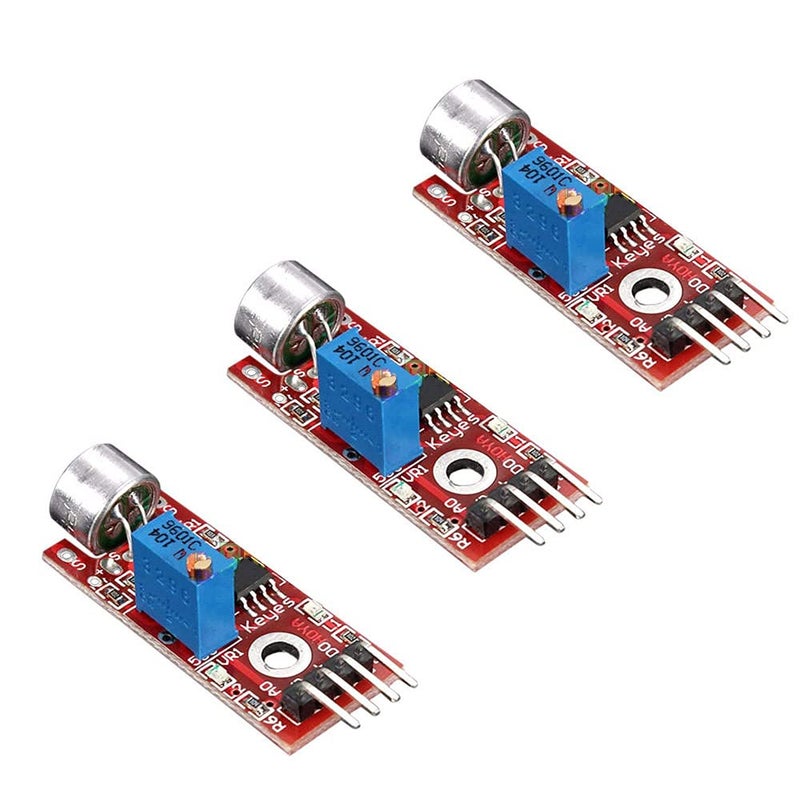 Comidox 3Pcs High Sensitivity Microphone Sensor AVR PIC Sound Detection Module for Arduino - Image 1