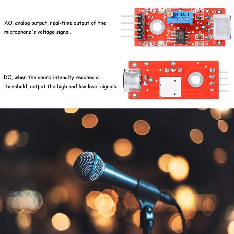 Comidox 3Pcs High Sensitivity Microphone Sensor AVR PIC Sound Detection Module for Arduino - Image 2