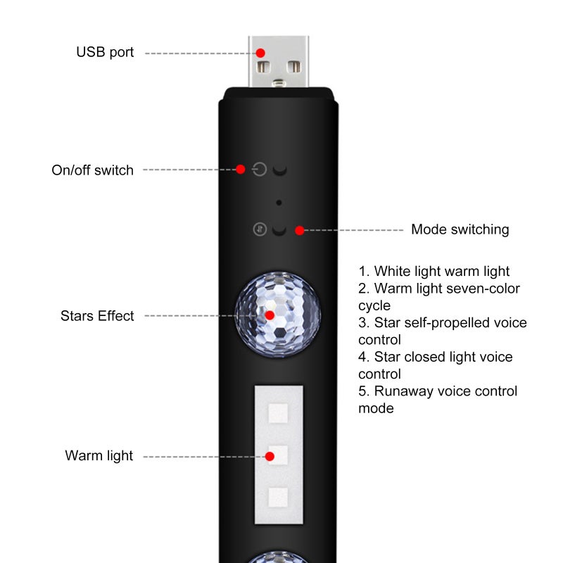 LED Lamp: USB Powered, Colorful Lighting Effects, Portable Light - Easy To Install, Energy Efficient Decorative Lighting for Car, Room, Outdoor Parties & Celebrations - Image 3