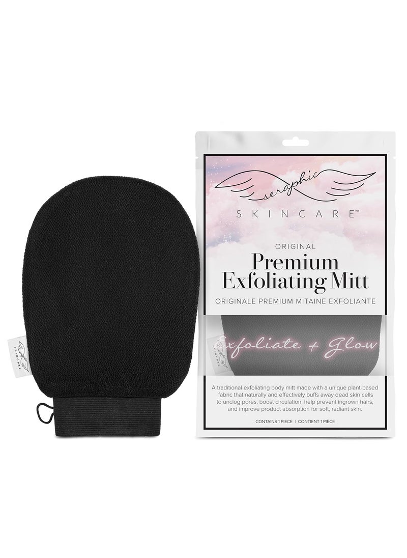 Seraphic Skincare - Seraphic Skincare (Original) Premium Exfoliating Mitt for Body (1pc) – 100% Vegan Viscose Traditional Body Scrub Glove Kessa Korean Washcloth – Body Exfoliator for Self-Tan Removal & Keratosis Pilaris - Image 1