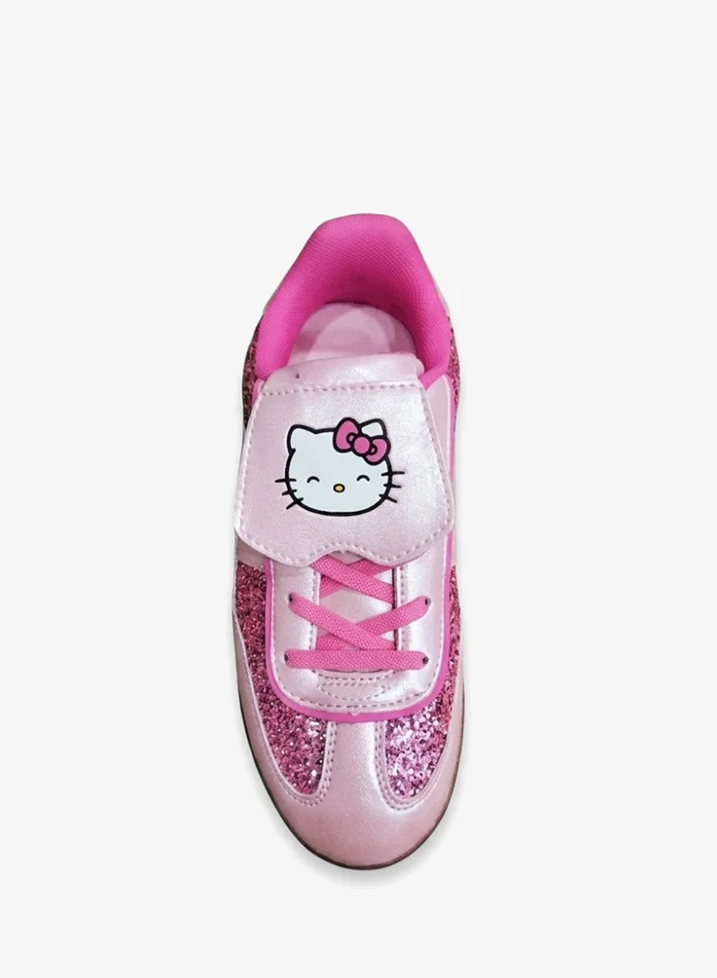 Hello Kitty  Hello Kitty Girls' Pink Glitter Shoes with Hook-and-Loop Closure for Women | Best Price UAE