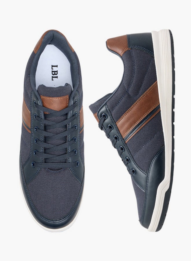 LBL by Shoexpress Panelled Sneakers with Lace-Up Closure - Image 3