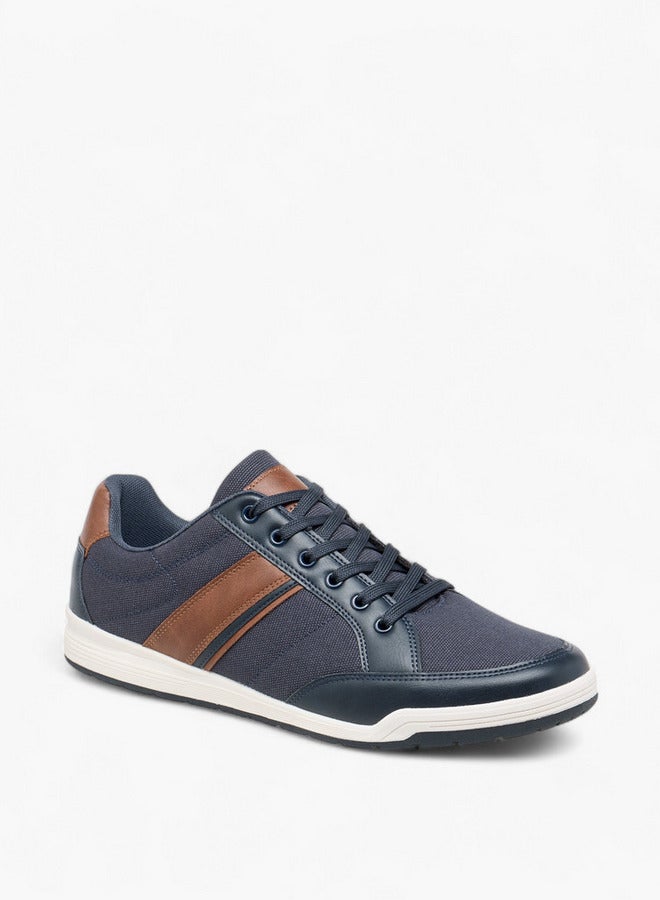 LBL by Shoexpress Panelled Sneakers with Lace-Up Closure - Image 2