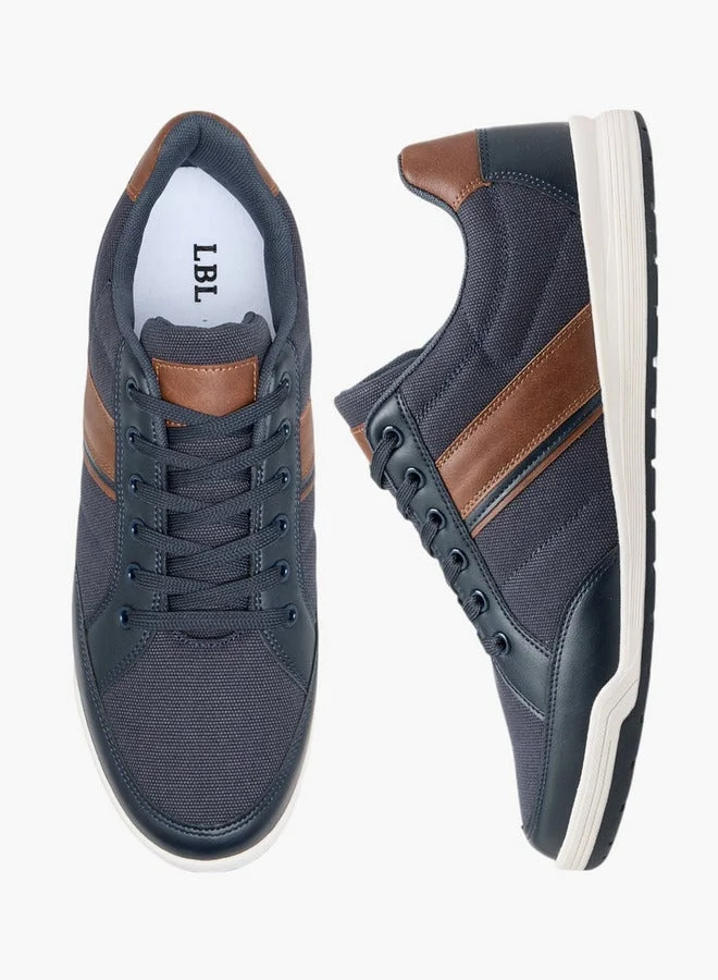 Panelled Sneakers with Lace-Up Closure