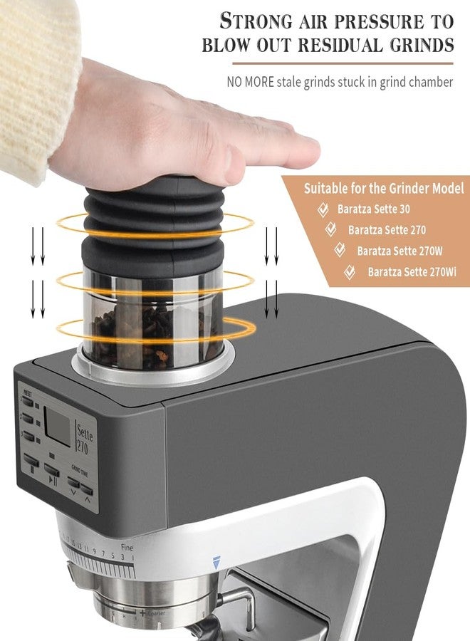 CAFEMASY Coffee Grinder Cleaning Tools Single Dose Hopper and Silicone Bellows Clear PC Advanced Add-On Part Compatible with Baratza Sette Grinder - Image 2