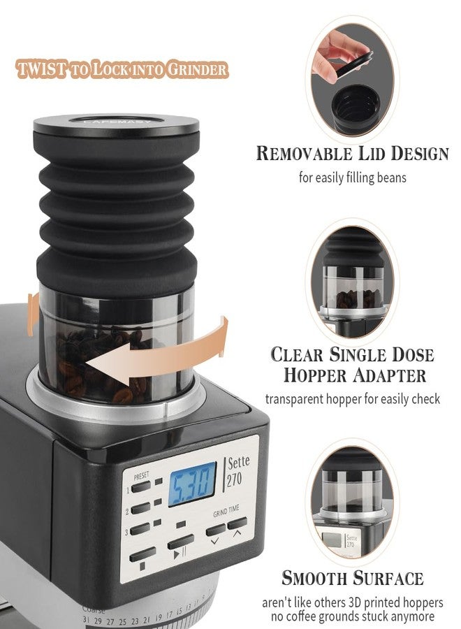 CAFEMASY Coffee Grinder Cleaning Tools Single Dose Hopper and Silicone Bellows Clear PC Advanced Add-On Part Compatible with Baratza Sette Grinder - Image 3