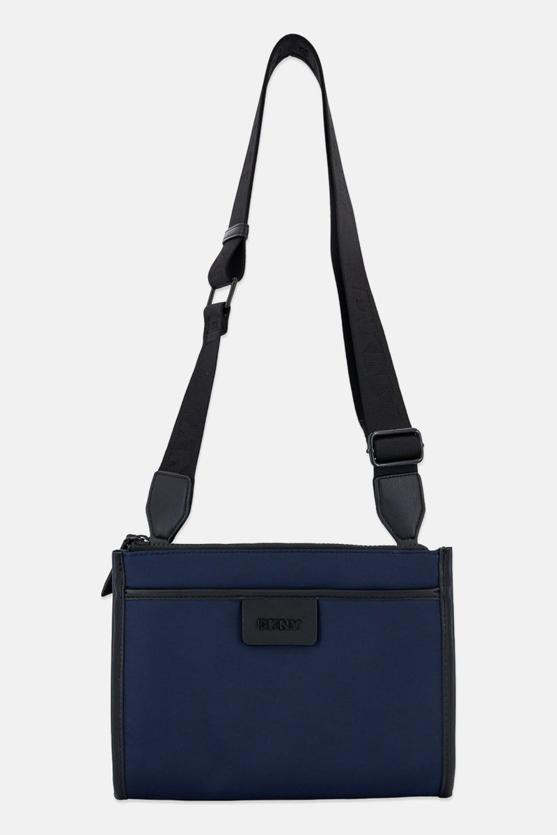 DKNY Women Brand Logo Cross Body Bag, Navy - Image 1