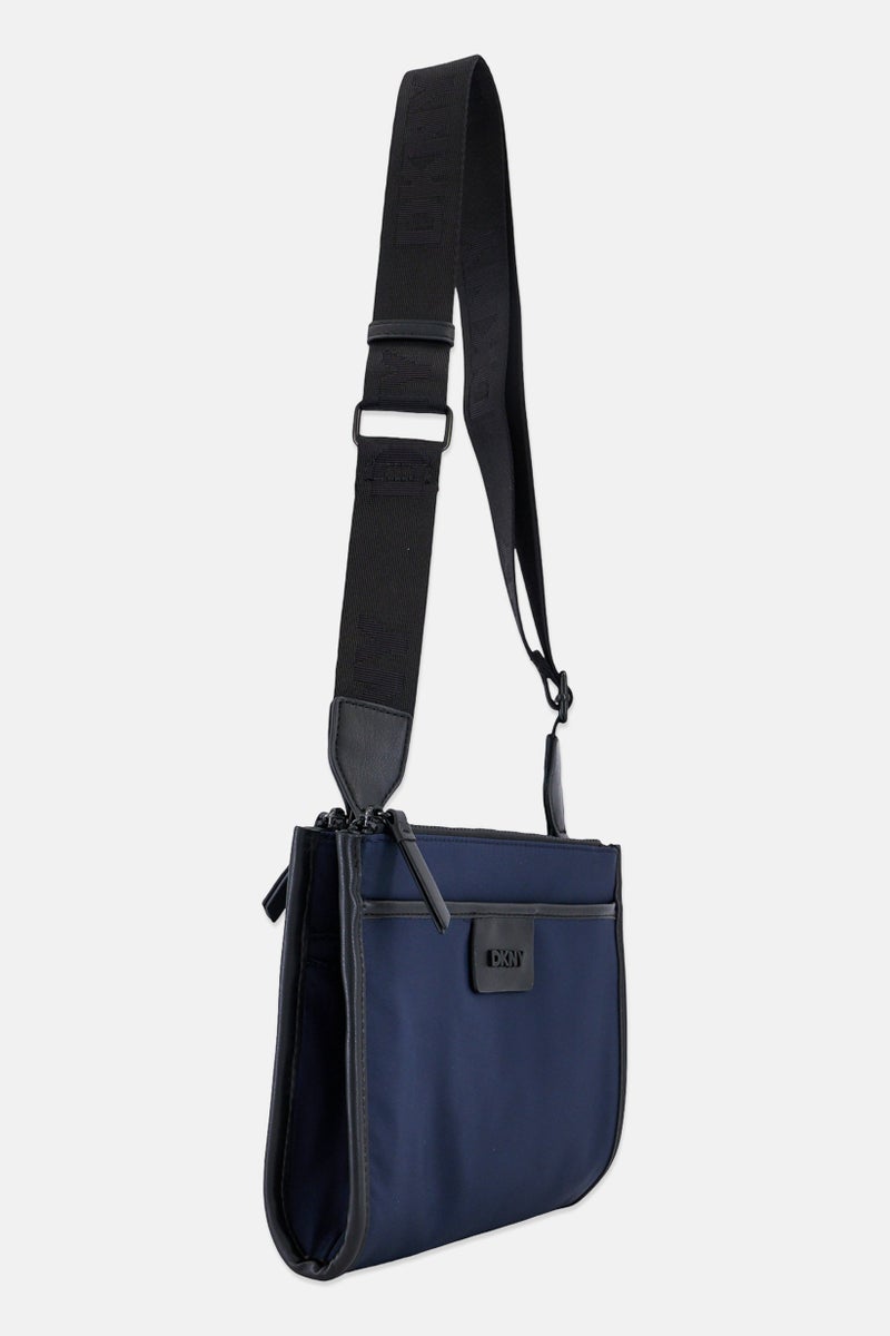 DKNY Women Brand Logo Cross Body Bag, Navy - Image 2