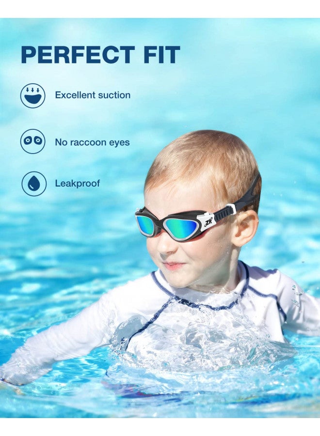 ZIONOR Kids Swim Goggles, G1MINI Polarized Swimming Goggles Comfort for Age 6-14, UV Protection Anti-Fog Adjustable Strap Fit for Child Boys Girls (Gold Lens) - Image 4