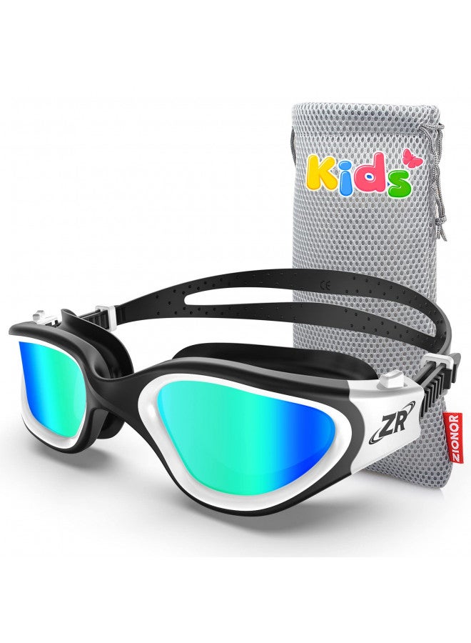 ZIONOR Kids Swim Goggles, G1MINI Polarized Swimming Goggles Comfort for Age 6-14, UV Protection Anti-Fog Adjustable Strap Fit for Child Boys Girls (Gold Lens) - Image 1