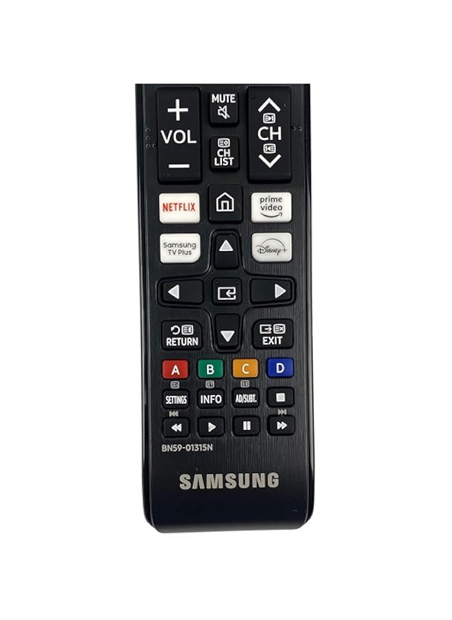 Ceybo OEM BN59-01315N Remote Control for Samsung Smart TVs Includes Netflix, Disney+, Prime Video & Samsung TV Shortcuts UN43TU7000F, UN50TU7000F, UN55TU7000F, UN43RU7100, UN43RU7200