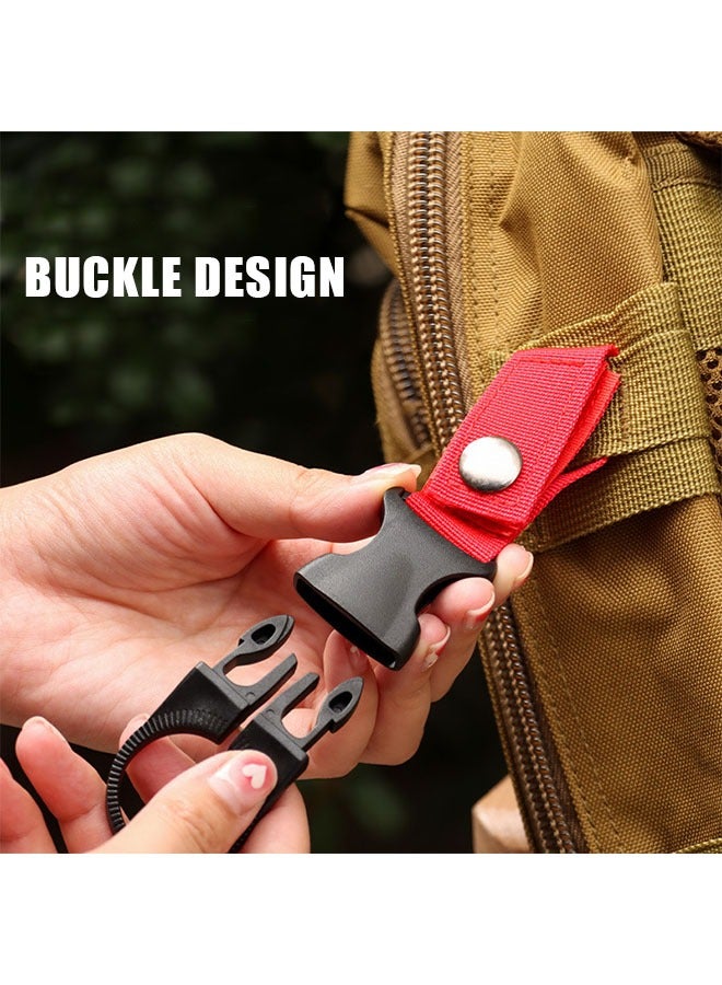 Generic 8 Pcs Bottle Hanging Buckle Clip, Outdoor Portable Water Bottle Ring Holder, Mineral Water Bottle Clip for Backpack Belt Beltc (Black+Red+Khaki+Green) - Image 3
