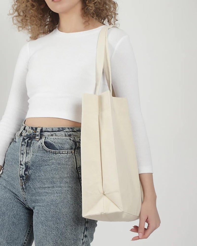 TBF Recycled Heavy Duty Plain Reusable Wholesale Blank Canvas Tote Bags in Bulk 13W x 15H x 5D - Image 5