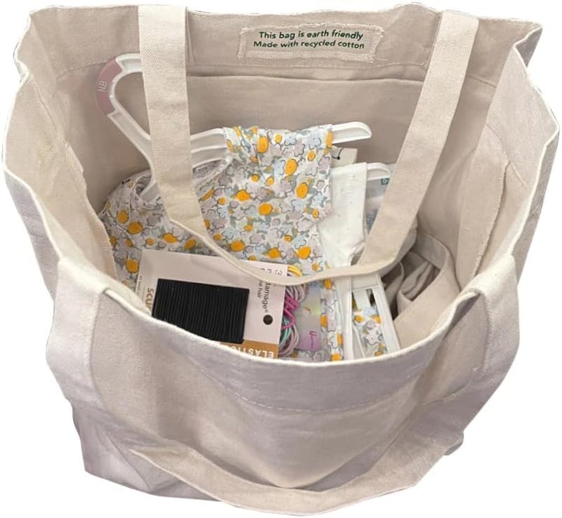 TBF Recycled Heavy Duty Plain Reusable Wholesale Blank Canvas Tote Bags in Bulk 13W x 15H x 5D - Image 4