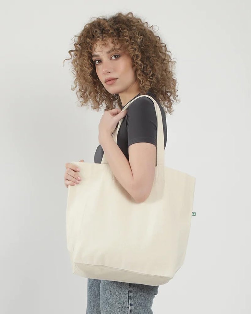 TBF Recycled Heavy Duty Plain Reusable Wholesale Blank Canvas Tote Bags in Bulk 13W x 15H x 5D - Image 2