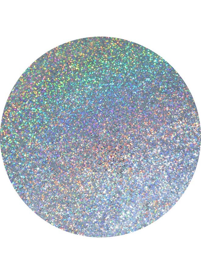 هيمواي Craft Glitter 100G / 3.5Oz رقائق لامعة للفنون والحرف البهلوانات الراتنج الايبوكسي سجل القصاصات زجاج المدارس ورقة زينة الهالوين الجميلة (1/64 0.015 0.4 مم) فضية ثلاثية الأبعاد - Image 2
