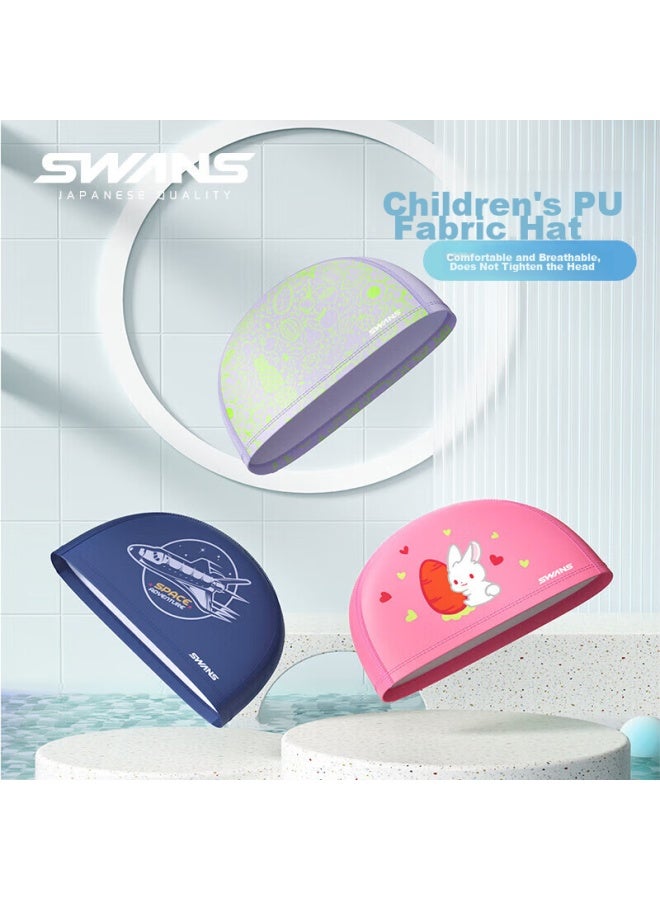 Speed Vision Suanshi Children's Swim Cap, Pu Material, Non-binding Headband, Printed Fabric, Swimming Cap For Boys, Professional Waterproof Ear Protection, Cute Rocket Desig - Image 4