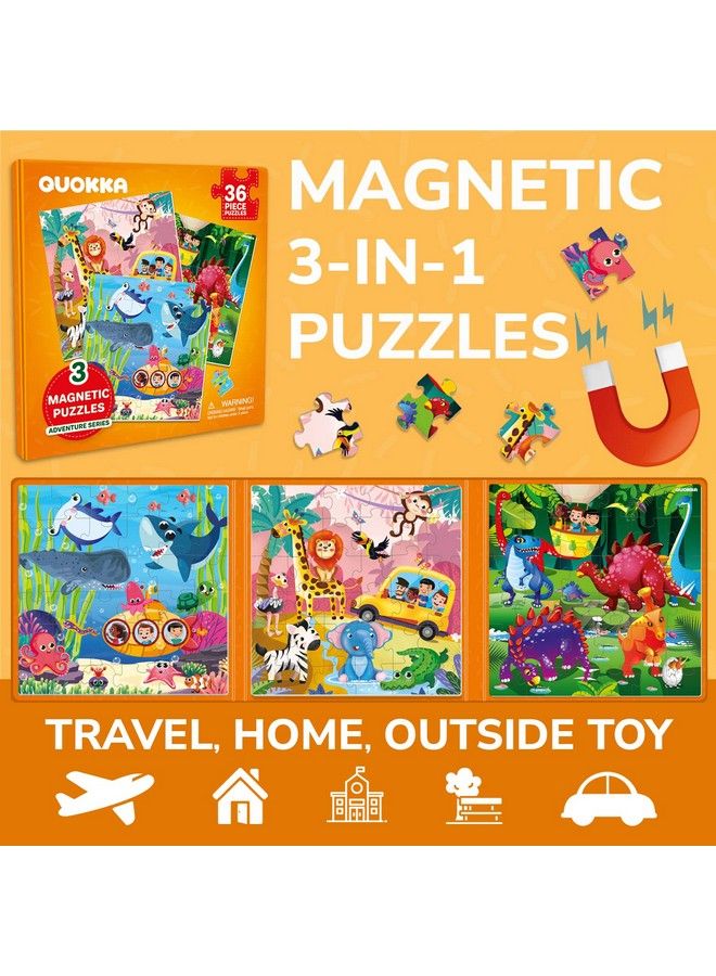 quokka Magnetic Puzzles For Kids Ages 35 36 Pieces Travel Toddler Puzzles By Quokka Animal Car Activities Toy For Boys And Girls 48 Yo Learning Magnet For Road Trip - Image 3