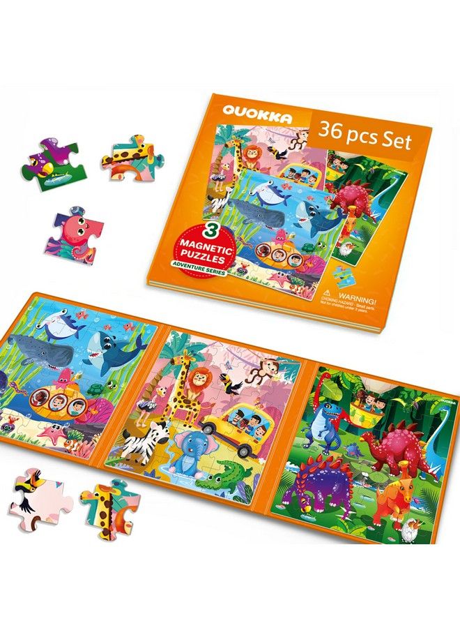 quokka Magnetic Puzzles For Kids Ages 35 36 Pieces Travel Toddler Puzzles By Quokka Animal Car Activities Toy For Boys And Girls 48 Yo Learning Magnet For Road Trip - Image 2