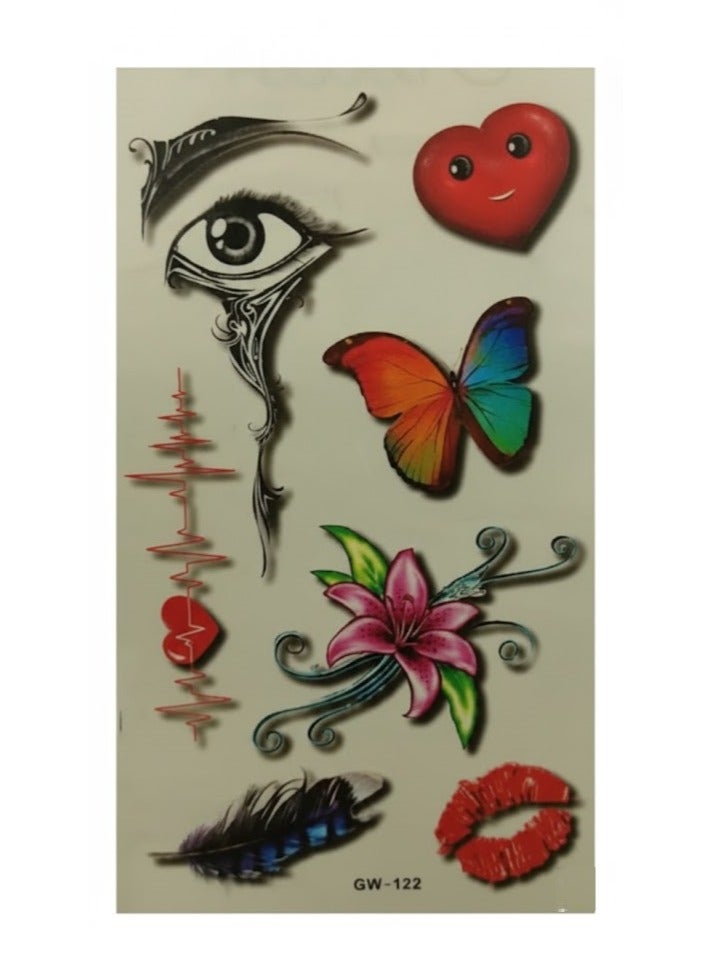تاتو مؤقت بألوان مميزة وأشكال جذابة. - Image 1
