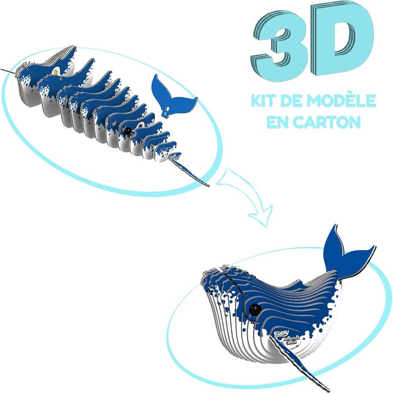 EUGY 051 Humpback Whale Eco-Friendly 3D Paper Puzzle [New Seal] - Image 2