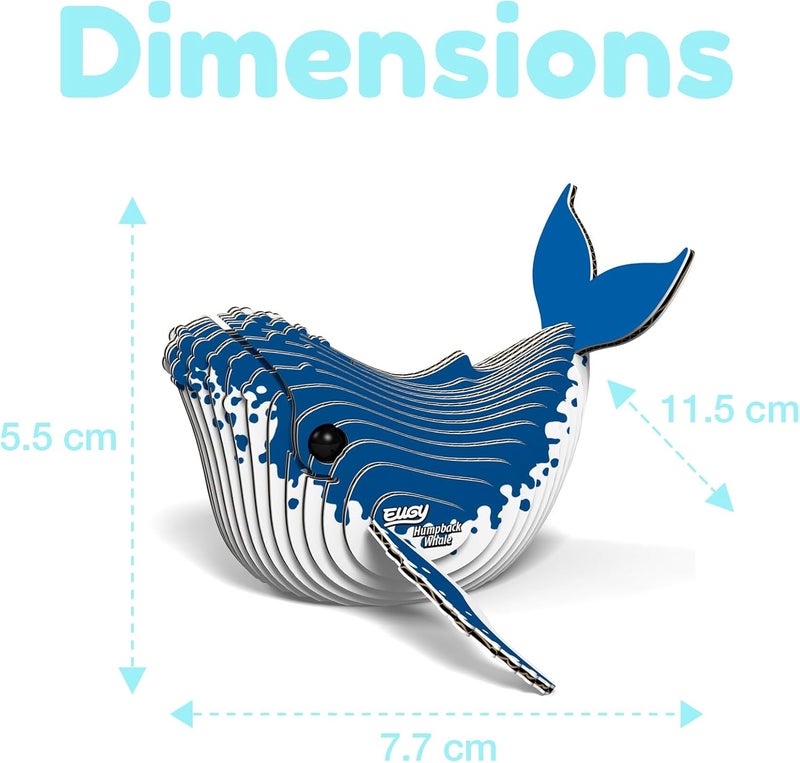 EUGY 051 Humpback Whale Eco-Friendly 3D Paper Puzzle [New Seal] - Image 3