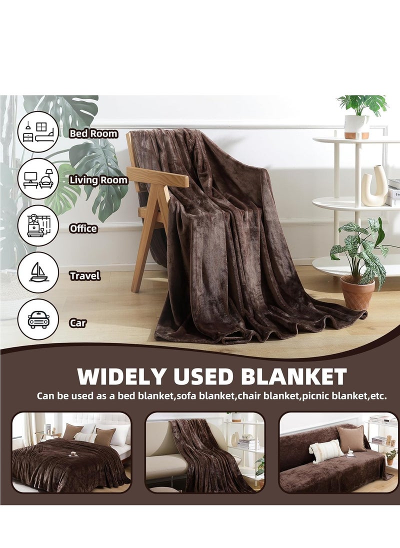 TRASSLE Fleece Blanket,280GSM Plush Throw Fuzzy Lightweigh, Super Soft Microfiber Flannel Blankets for Couch, Bed, Sofa Ultra Luxurious Warm and Cozy for All Seasons  - Image 4