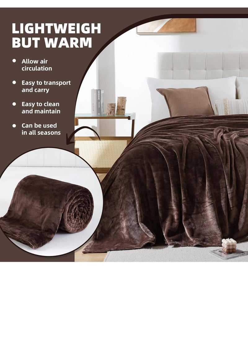 TRASSLE Fleece Blanket,280GSM Plush Throw Fuzzy Lightweigh, Super Soft Microfiber Flannel Blankets for Couch, Bed, Sofa Ultra Luxurious Warm and Cozy for All Seasons  - Image 2