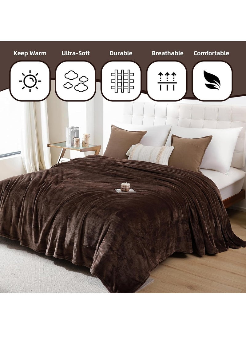 TRASSLE Fleece Blanket,280GSM Plush Throw Fuzzy Lightweigh, Super Soft Microfiber Flannel Blankets for Couch, Bed, Sofa Ultra Luxurious Warm and Cozy for All Seasons  - Image 3
