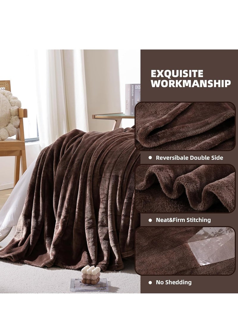 TRASSLE Fleece Blanket,280GSM Plush Throw Fuzzy Lightweigh, Super Soft Microfiber Flannel Blankets for Couch, Bed, Sofa Ultra Luxurious Warm and Cozy for All Seasons  - Image 5