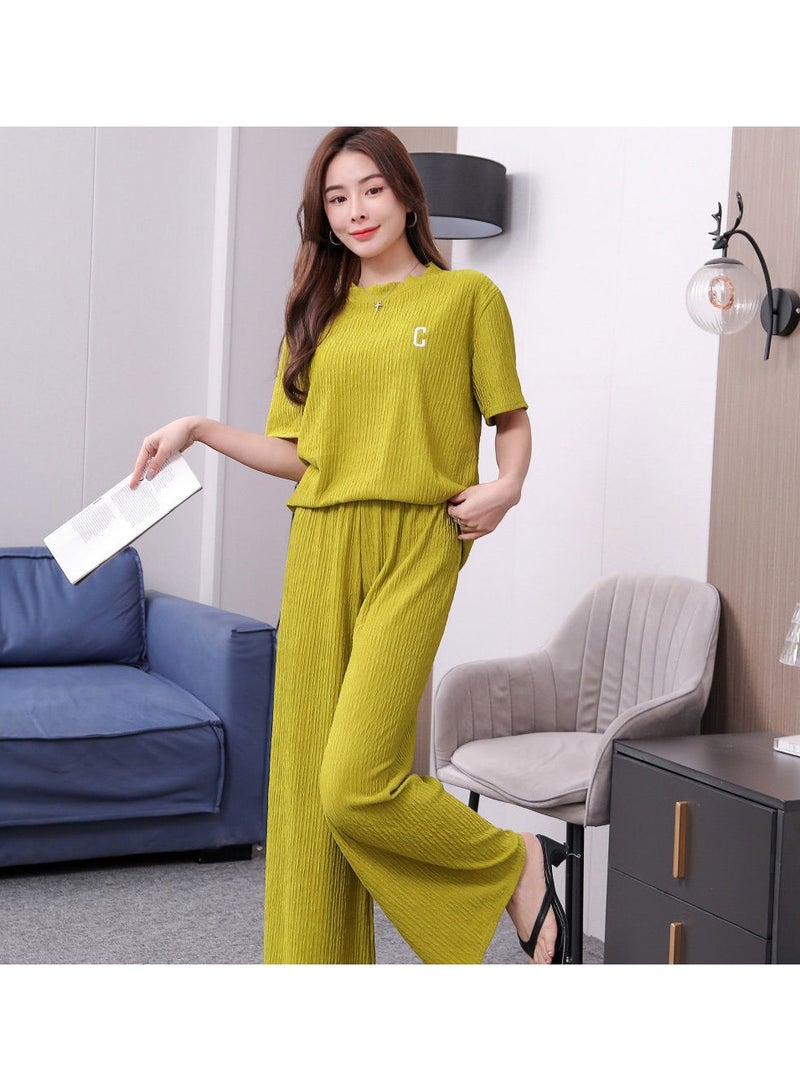 DubaiGallery Trendie Women's Korean Cute Designs Series Sleepwear Collection Milky Cotton Sleepwear Shortsleeves and Pants Pyjama Set.