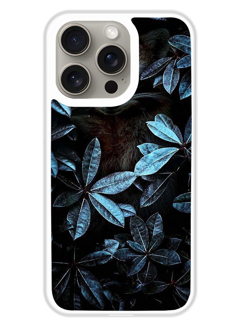 Theodor Protective Case Cover For APPLE IPHONE 15 Pro Animal Between Leaves (White Bumper) - Image 1