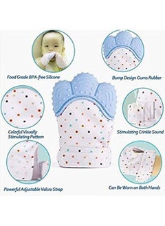 Generic Reassuring Baby Bite Gloves for Newborns Help Prevent Baby Teething and Gum Pain Washable Silicone Gloves (Random Color)  - Image 3