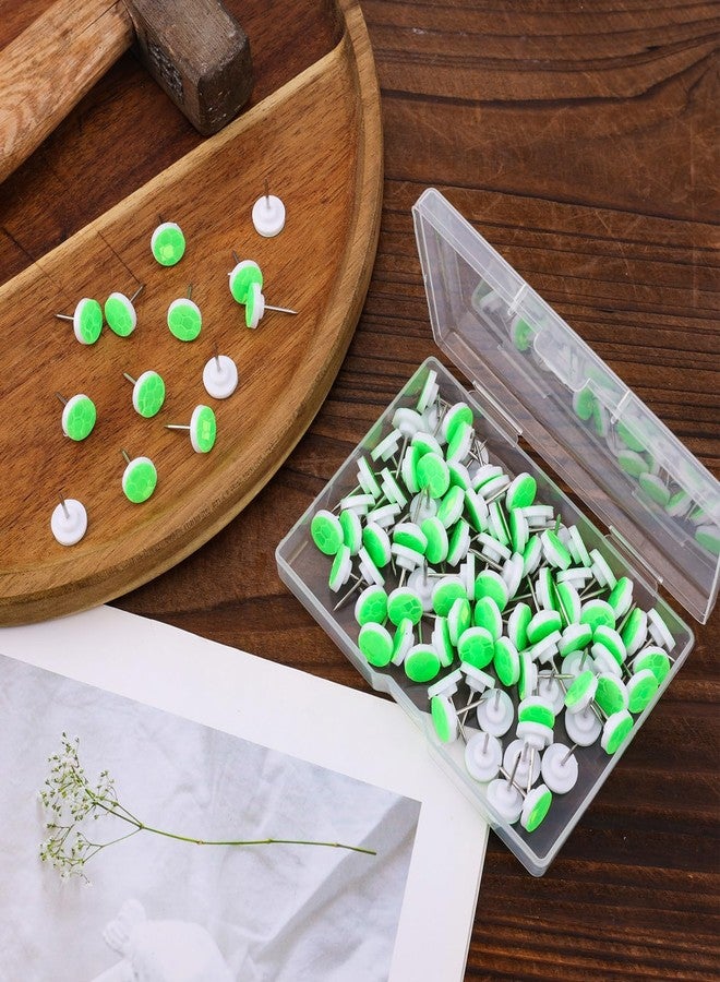 XIHIRCD 100pcs Reflective Trail Tacks, Hunting Trail Markers Glow in The Dark Pins Box Package Reflective Thumb Tacks for Trail Marking Hunting Camping Hiking Survival Outdoors Tools - Image 3