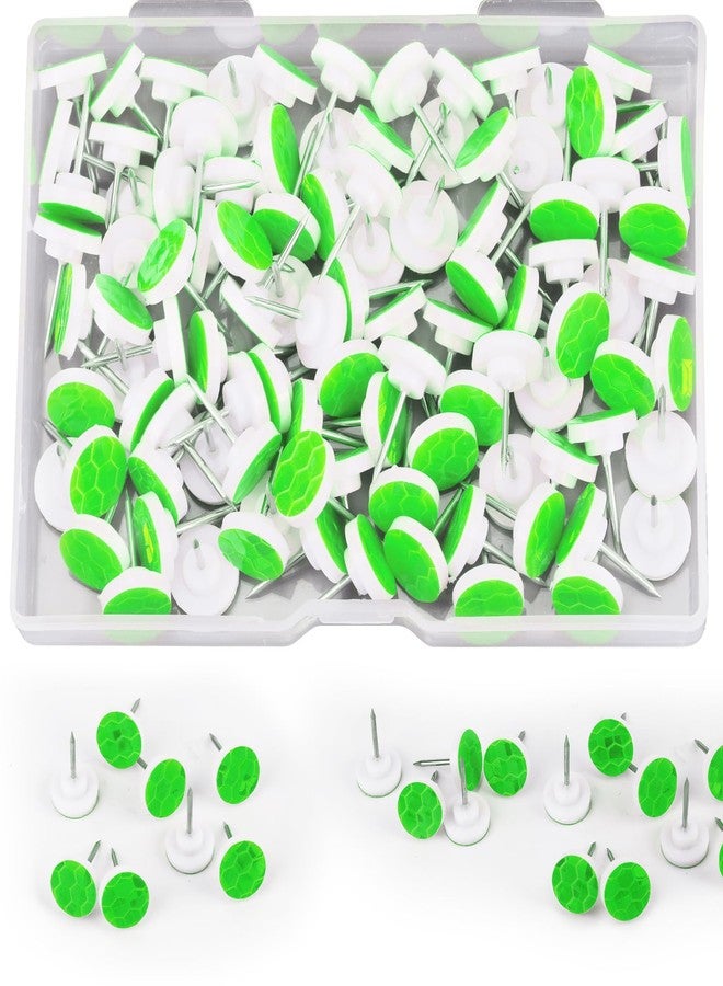 XIHIRCD 100pcs Reflective Trail Tacks, Hunting Trail Markers Glow in The Dark Pins Box Package Reflective Thumb Tacks for Trail Marking Hunting Camping Hiking Survival Outdoors Tools - Image 1
