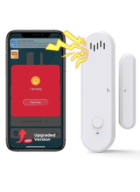 Smart Home Security System, Window Alarm Sensors, Door Alarms for Kids Safety, Freezer Refrigerator Door Alarm System, Apartment Security System, WiFi Freezer Alarm, Motion Door Chime Sensor