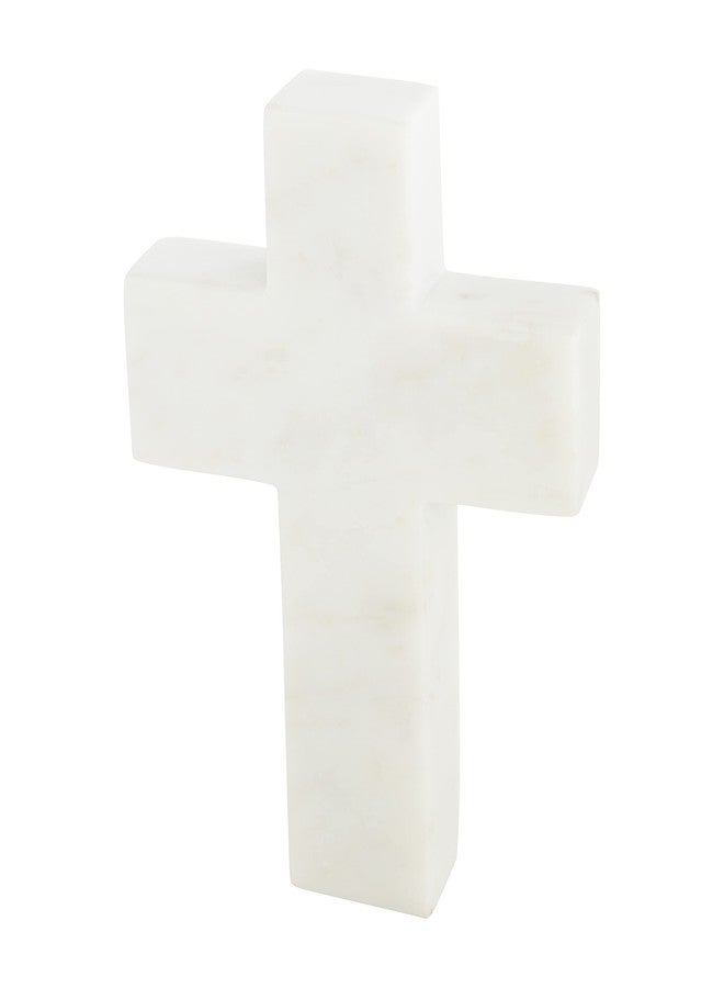 Mud Pie Marble Cross, White, 6" x 4.5", 1 Count (Pack of 1) - Image 1