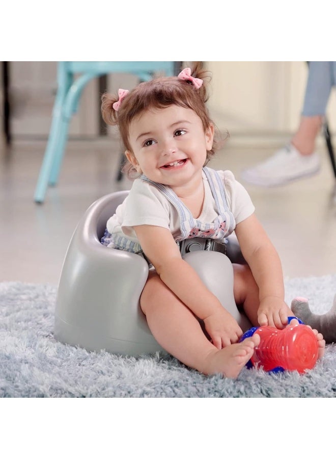 Nuby My Floor Seat, Soft Foam Cushion with Safety Harness and High Back Design, for Ages 4-12 Months, Gray - Image 5