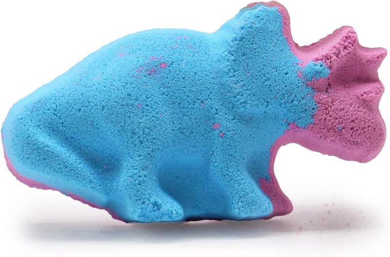 3 Dinosaur Shaped Bath Bombs Blueberry Scented 80g Fun and Aromatic Bathing Experience for Kids Added Foaming Solution for Extra Bubbles