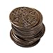 Artisan Owl DoubleSided Solid Brass Old West Replica Tokens Antique Finish Collectible Cat House Brothel Tokens Set of 20 - Image 2
