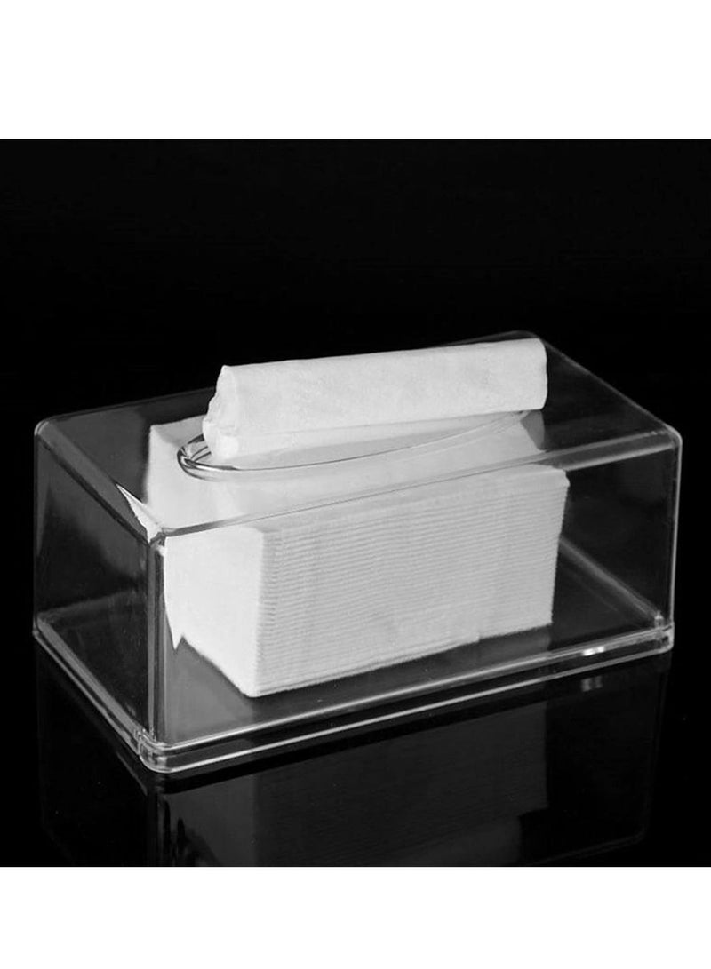 Meetion حامل مناديل الثقة صندوق مناديل أكريليك شفاف حامل مناديل ورقية لتنظيم المنزل غرفة المعيشة صندوق مناديل مربع شفاف - Image 5