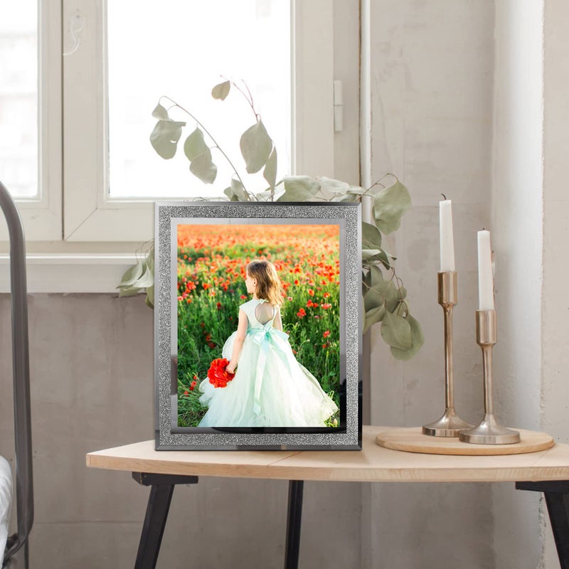 Calenzana 8x10 Picture Frame Sparkle Glass Photo Frames for Tabletop, 8 x 10 inch, 2 Pack - Image 5