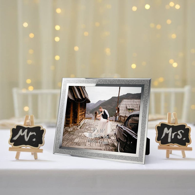 Calenzana 8x10 Picture Frame Sparkle Glass Photo Frames for Tabletop, 8 x 10 inch, 2 Pack - Image 4
