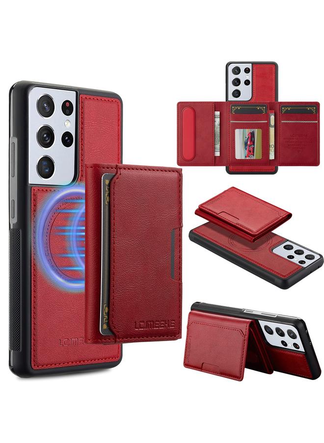 LC.IMEEKE Case For Samsung Galaxy S21 Ultra 5G L5 Series Detachable RFID Card Bag Magsafe Phone Case - Image 1