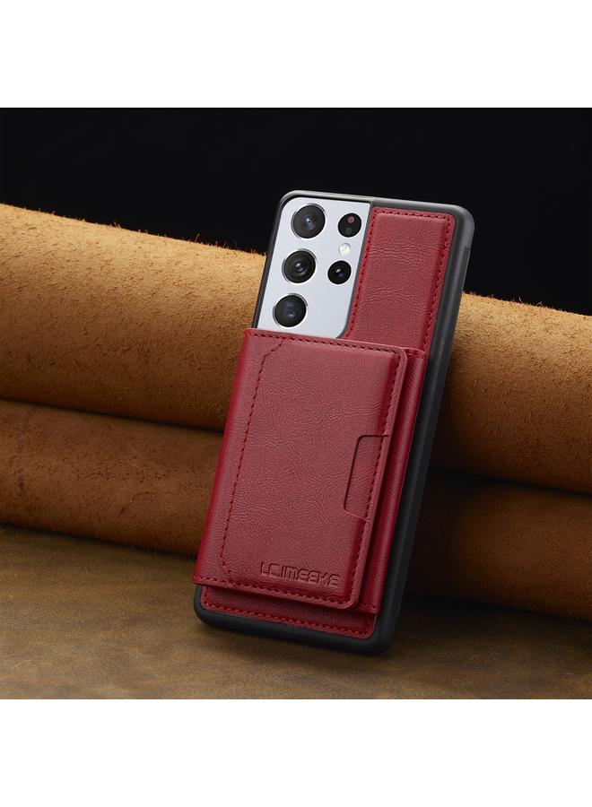 LC.IMEEKE Case For Samsung Galaxy S21 Ultra 5G L5 Series Detachable RFID Card Bag Magsafe Phone Case - Image 2