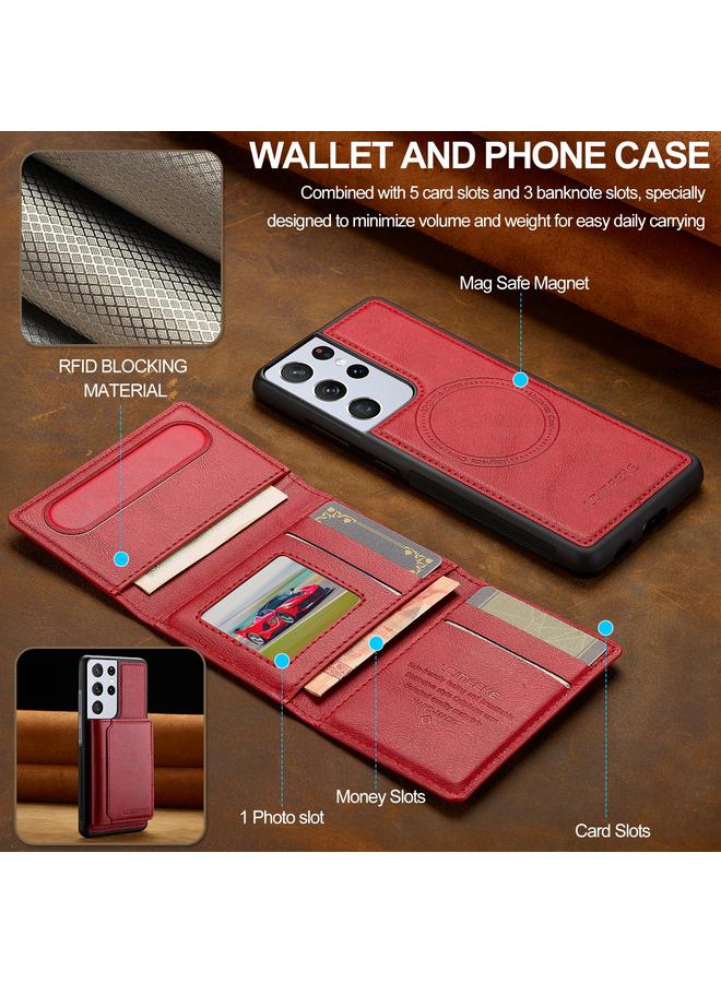 LC.IMEEKE Case For Samsung Galaxy S21 Ultra 5G L5 Series Detachable RFID Card Bag Magsafe Phone Case - Image 4