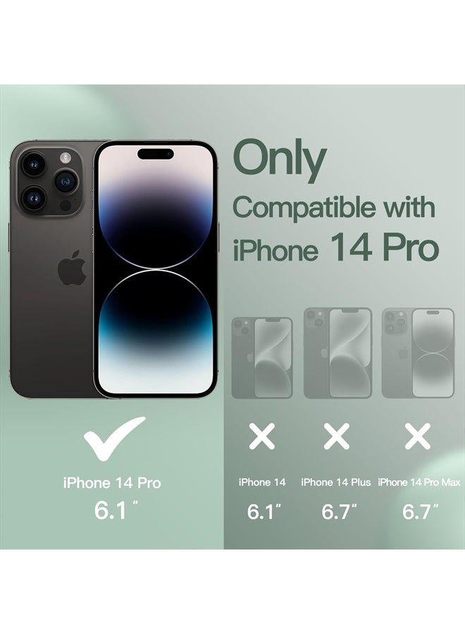 Jetech Silicone Case for iPhone 14 Pro 6.1-Inch, Silky-Soft Touch Full-Body Protective Phone Case, Shockproof Cover with Microfiber Lining (Midnight Green) - Image 2