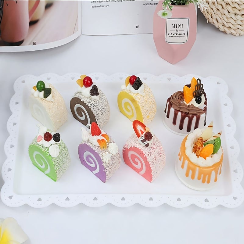 2pcs Rectangle White Plastic Fruit Plate Mousse Dessert Tray Rectangular Pastry Plate Western Style Snack Cake Serving Tray - Image 5
