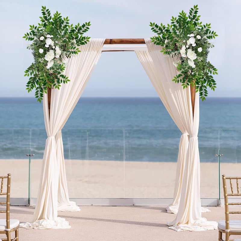 XONOR Artificial Greenery Leaves Stems, 10 Bundles Faux Silk Green Leaf Garland Branches Hanging Greenery Spray for Wedding Bouquet, Arch, Table Centerpieces and Home Decor (10Bundles, Green) - Image 5